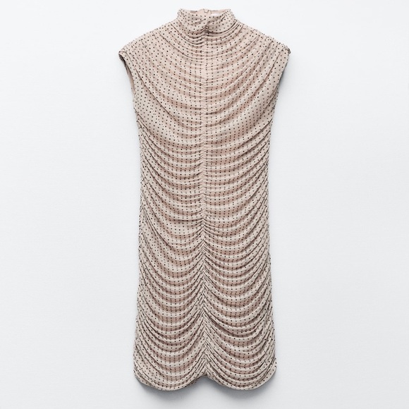 Zara short mesh rhinestone dress - Picture 9 of 16